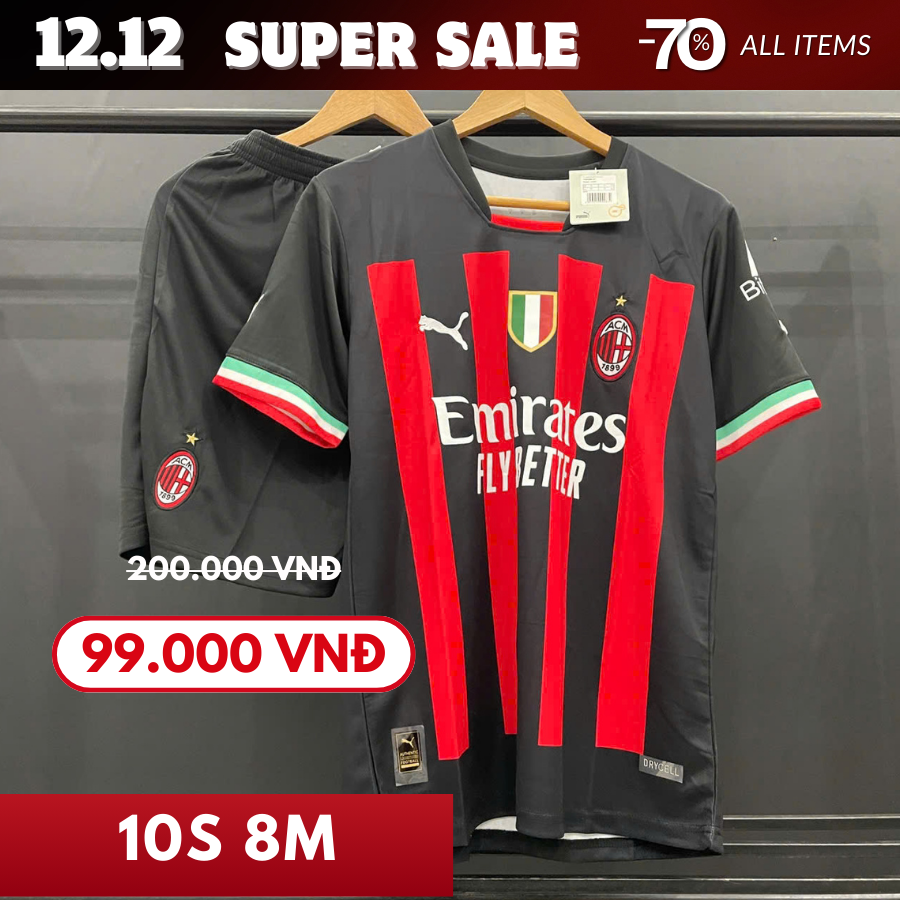 AC MILAN SÂN NHÀ MÀU ĐỎ ĐEN MÙA 22/23
