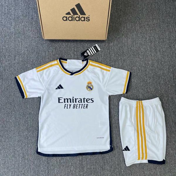 Bộ Áo Real Madrid Trẻ Em Sân Nhà Trắng 2023/24