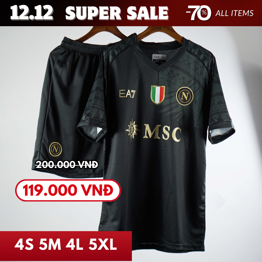 NAPOLI SÂN KHÁCH MÀU ĐEN 23/24