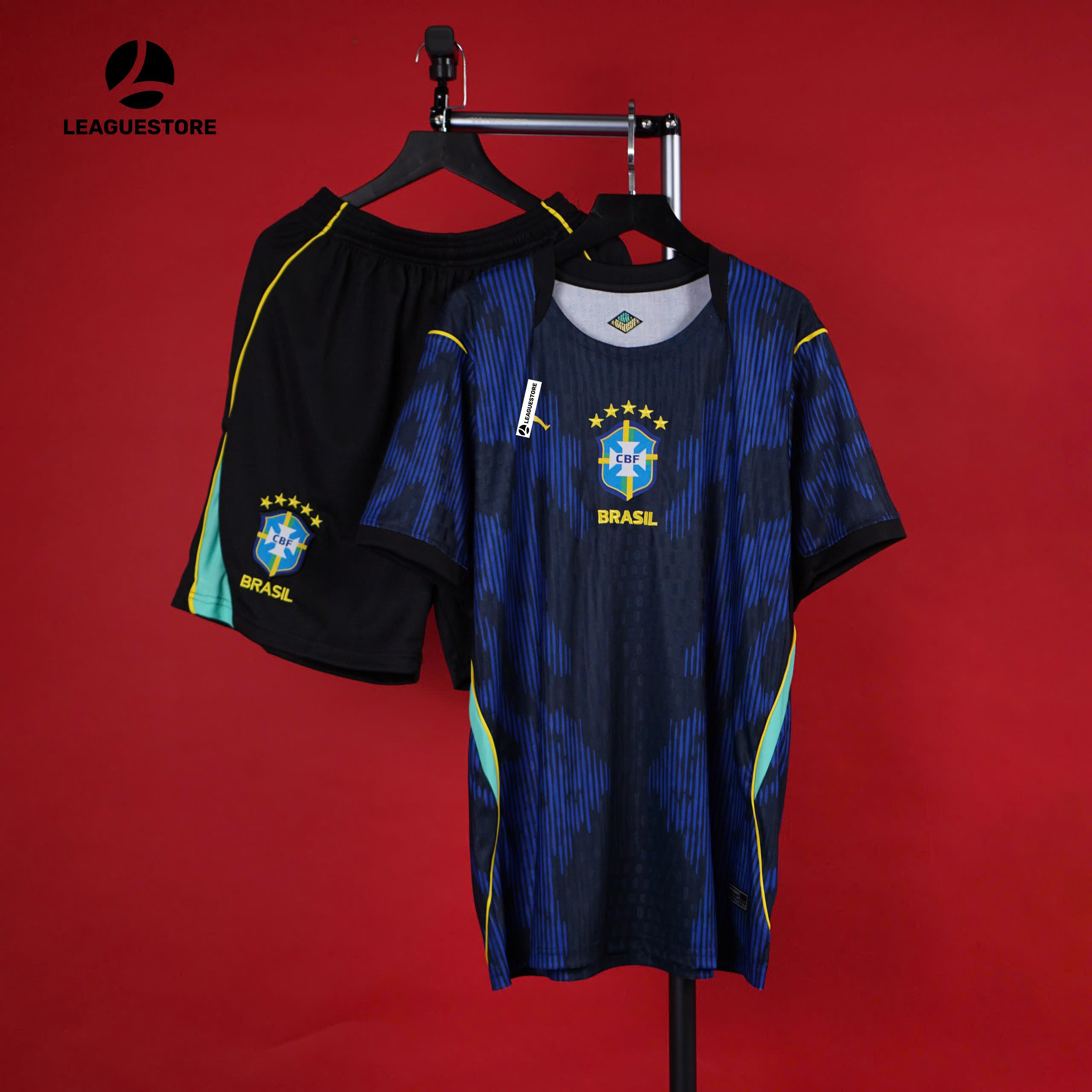 Bộ Quần Áo Đấu Brazil Away 25/26 World Cup – Bản Fan – Vải Player