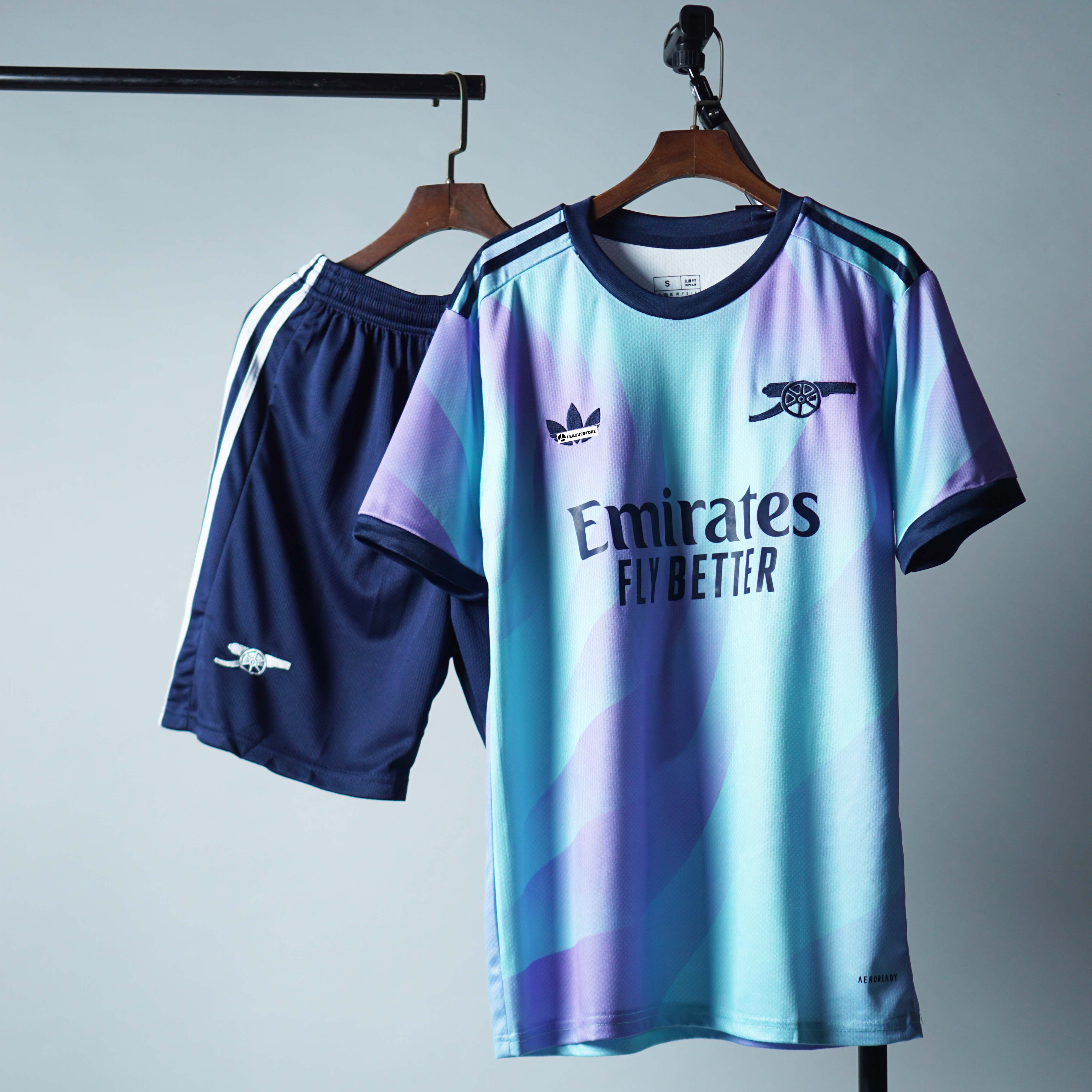 [SALE] Áo Arsenal Sân 3RD Mùa 24/25 - Phối Màu Pastel Xanh Tím Cực Lạ