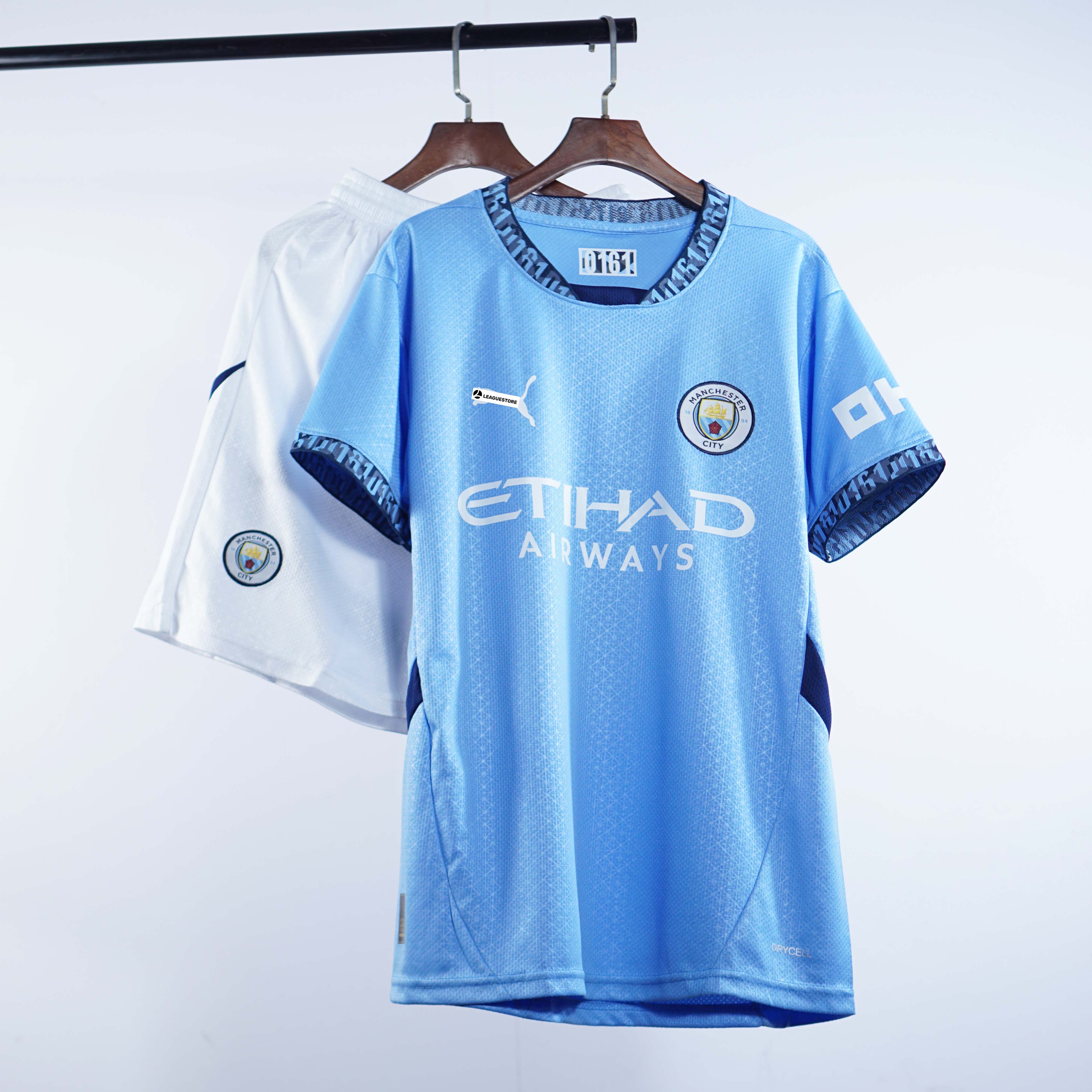 [SALE] Bộ Áo Đấu Manchester City Sân Nhà 2024/25 - Logo thêu