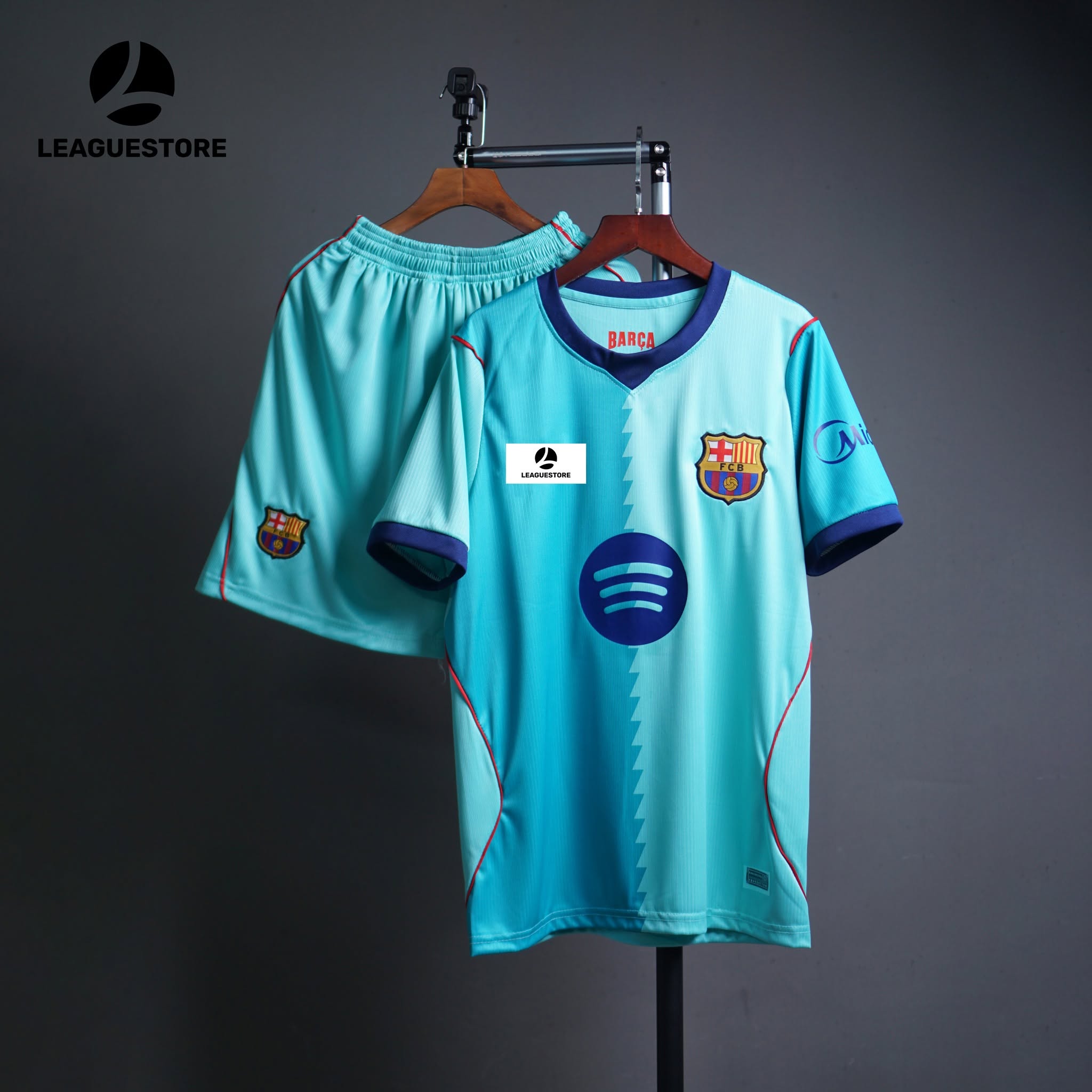 Bộ Quần Áo Barcelona Third 26/27 – Xanh Ngọc Trẻ Trung 🟢⚽