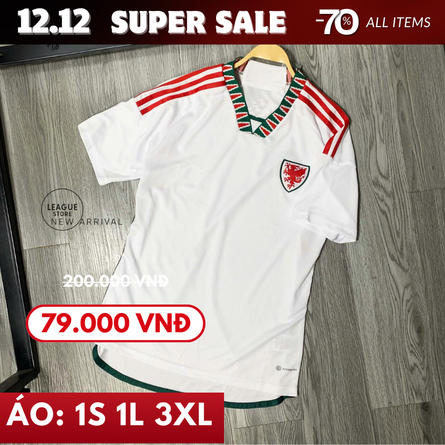 [LẺ ÁO] XỨ WALES KHÁCH MÀU TRẮNG 23/24