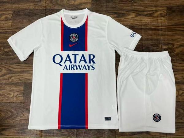 [SALE]  Bộ PSG Sân Khách Trắng 22/23 – Logo Thêu